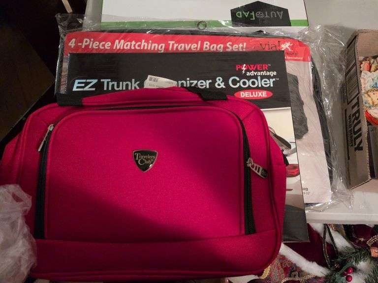 Travel club bag, EZ trunk organizer and cooler and 4 piece matching travel bag set image