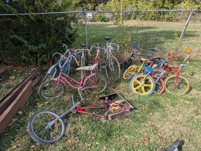 Ten Complete Bicycles and One Partial Bicycle image