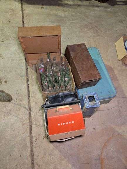 Coca Cola Bottles, Singer Sewing Machine, Cassette Player, Toy Piano, and More image