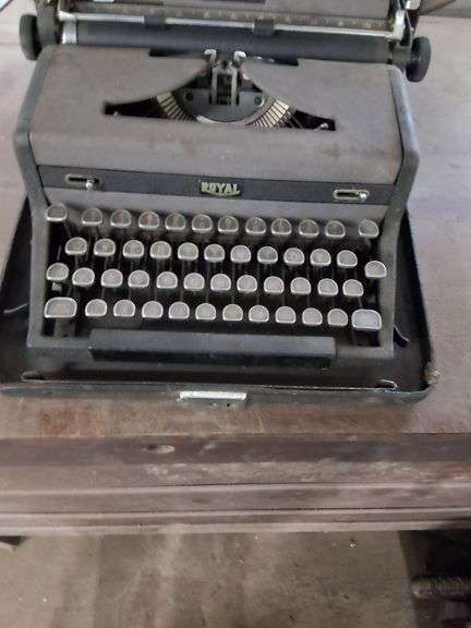 Vintage Royal typewriter and case image