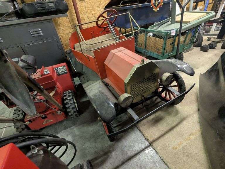 Vintage red go-kart