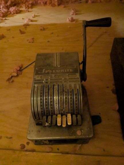 Royal cash register and vintage Speedrite Check Writer