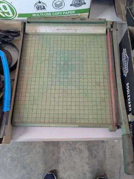 3 Flats, Box of Office Papar, Paper cutter and misc.