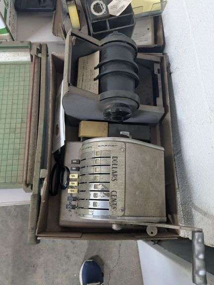 3 Flats, Box of Office Papar, Paper cutter and misc.