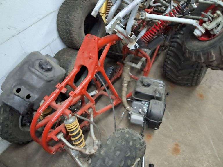 Two 4 wheelers and parts from project