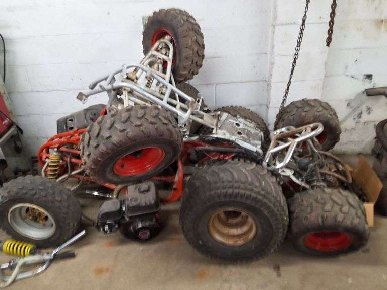 Two 4 wheelers and parts from project