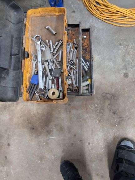 Craftsman tool box, tools and bucket image