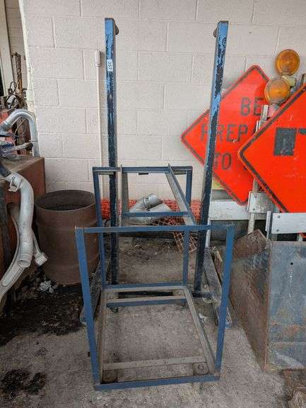 metal rack and cart