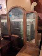 Vintage 1920s mirrored vanity (65" x 44" x 19")
