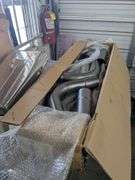 Modified 1951 Ford Tudor and parts: Hydraulic booster, radiator, 2 mufflers, engine air intake and 3"exhaust pipes