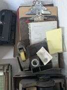3 Flats, Box of Office Papar, Paper cutter and misc.