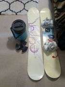 Snowboards, cooler and anchor