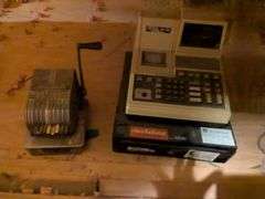 Royal cash register and vintage Speedrite Check Writer