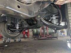 Modified 1951 Ford Tudor and parts: Hydraulic booster, radiator, 2 mufflers, engine air intake and 3"exhaust pipes