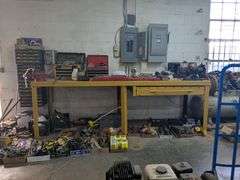 Yellow metal work bench