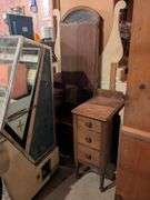 Vintage 1920s mirrored vanity (65" x 44" x 19")