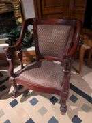 Matching vintage bench, chair and rocking chair