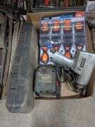 Blue Point AT500 Impact wrench, Lincoln 14v Battery and charger, 1" ratchet straps, serpentine belt wrench