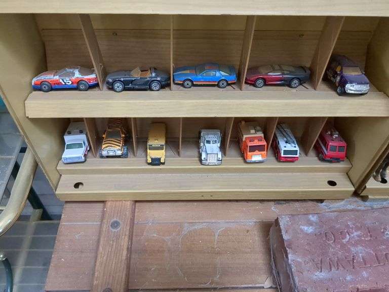 Winston curio cabinet with Matchbox cars