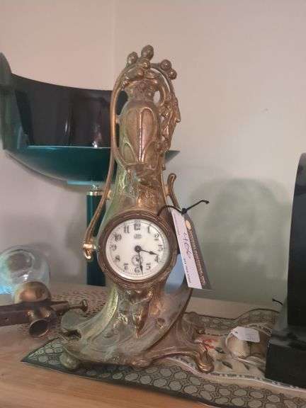 Jennings Brothers manufacturing company art noveau clock (patented May 29, 1894) image