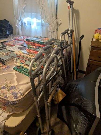 3 walkers, crutches and 2 canes image
