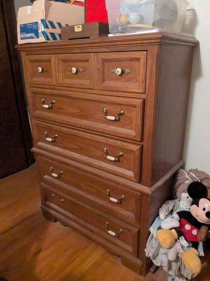 Dresser (50" x 42"x 19") and contents image