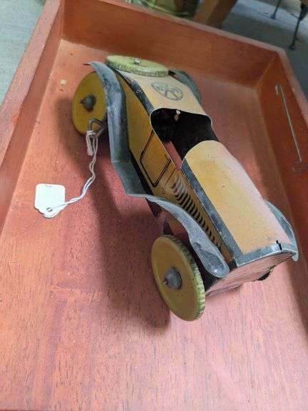 Marx Toys 1920s toy car tin windup rex racer image