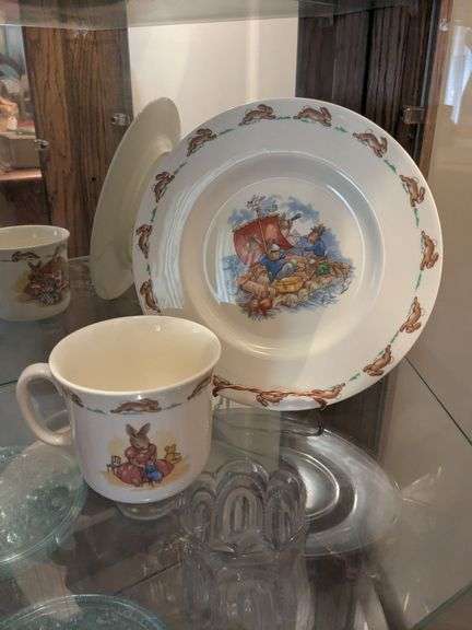 Bunnykins fine bone china cup and plate image
