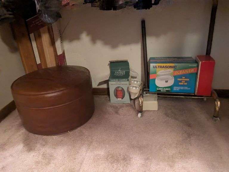 Foot stool, candle, Chicago electric ultra sonic cleaner image