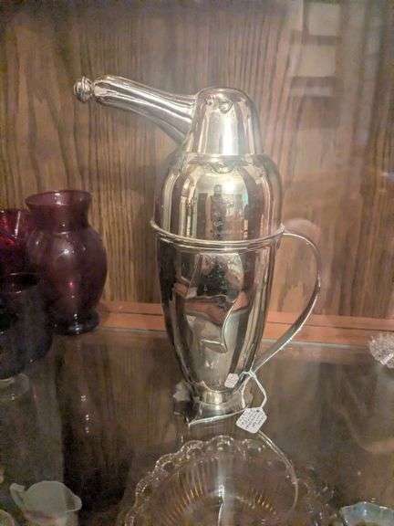 Penguin 4 piece cocktail shaker restoration hardware chrome image