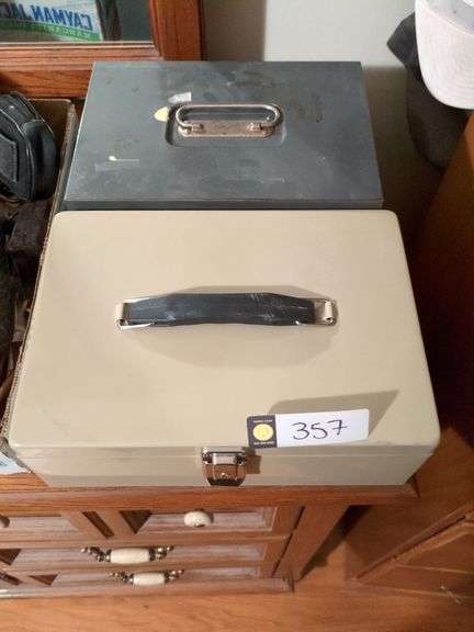2 Lock boxes and contents