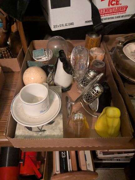 Candle holders, airplane salt and pepper shakers, marble box and misc. image