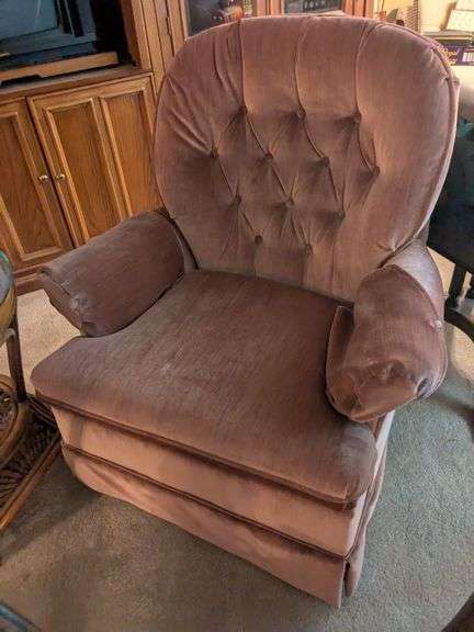 Rose colored rocking chair image