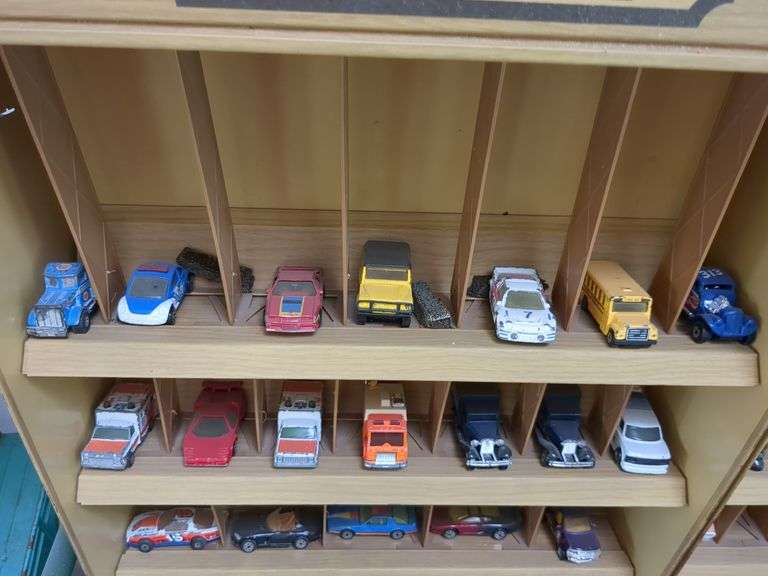 Winston curio cabinet with Matchbox cars