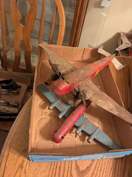 Marx us mail twin engine model plane #990-5 windup 1930s, Wyandotte strato cruiser image