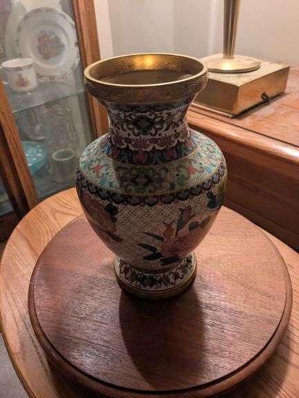 Cloisonne 9" vase