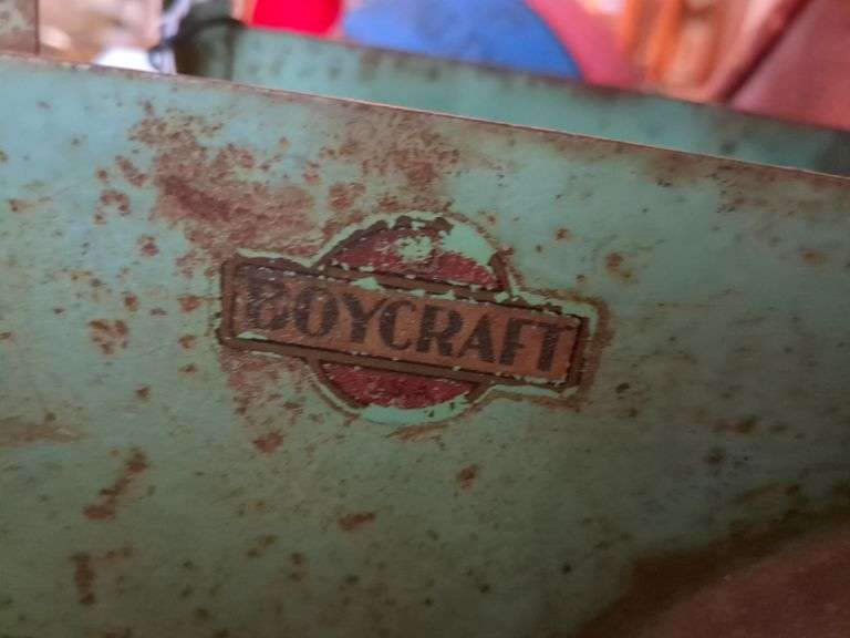 Boycraft pressed steel steamroller 1920s, Metal tin truck