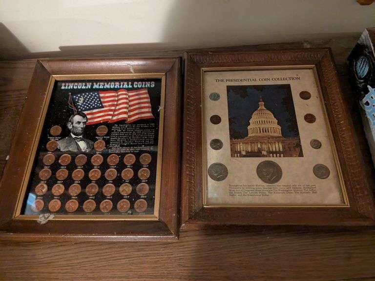 Presidential coin collection and Lincoln memorial coins image