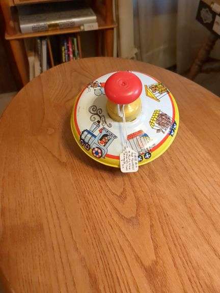 Ohio Art tin top #36, Ohio Art top #304a135, J. Chein tin top, with shelf 31"x10"10"