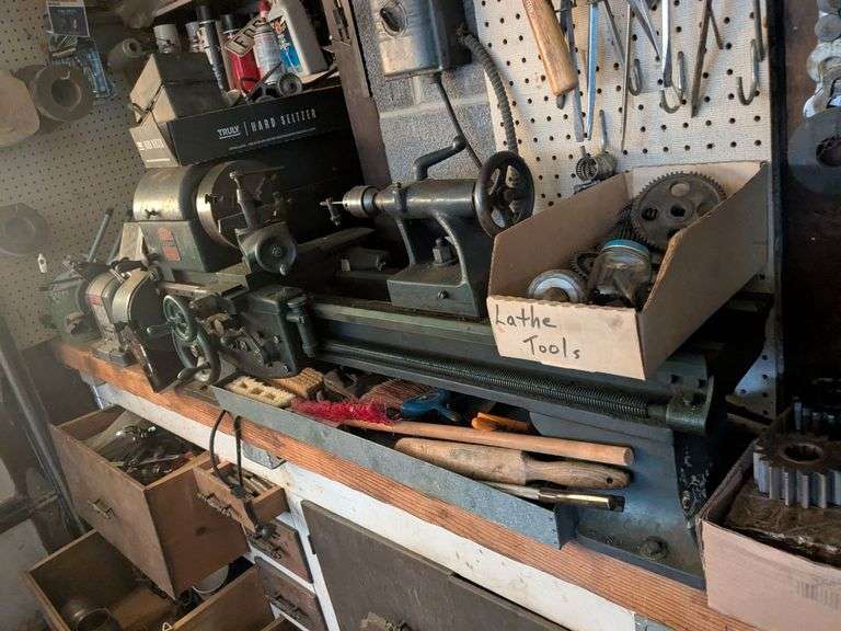 Logan lathe model #210 and accessories, vacuum image