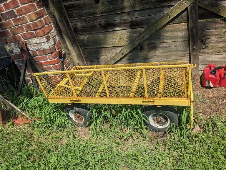 Yellow metal wagon image