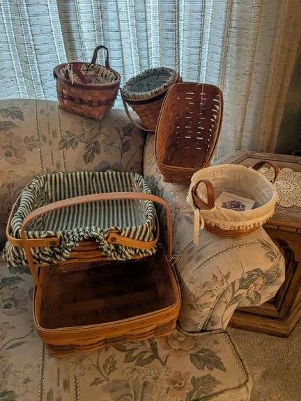 6 Longaberger baskets