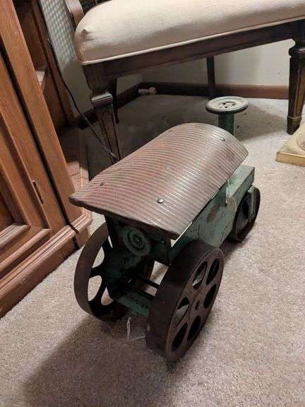 Boycraft pressed steel steamroller 1920s, Metal tin truck