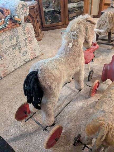 Steiff 1950s wheeled horse