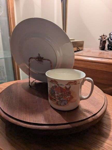 Bunnykins fine bone china cup and plate