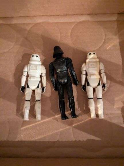 GMFGI Hong Kong Kenner 1977 Star Wars figures. 1 Darth Vader and 2 Storm Troopers