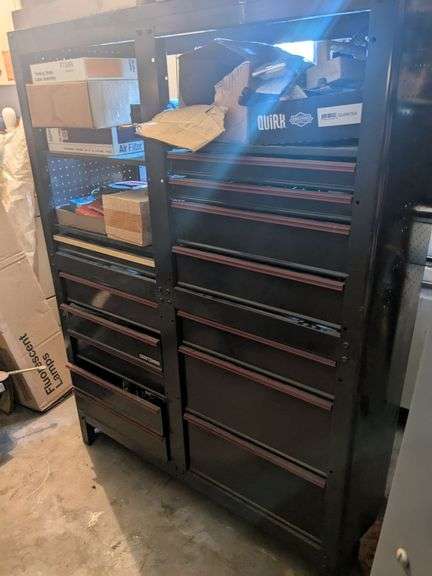 Cabinet (58" x 43" x 18") and contents of drawers: image