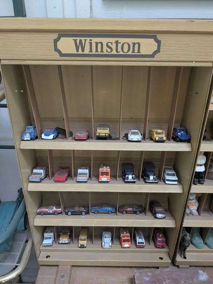 Winston curio cabinet with Matchbox cars image