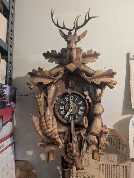 Deer wall cuckoo clock image