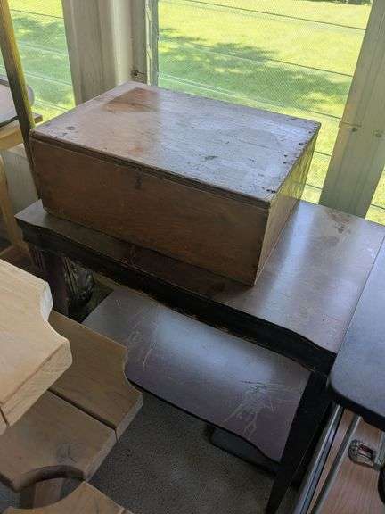 Table (24" x 26" x 15"), wooden box image